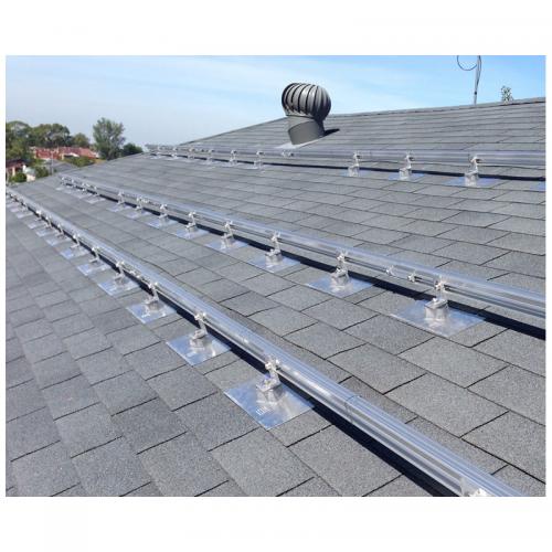 Flashing solar roof mount