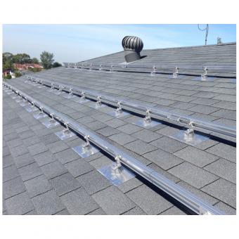 Flashing solar roof mount